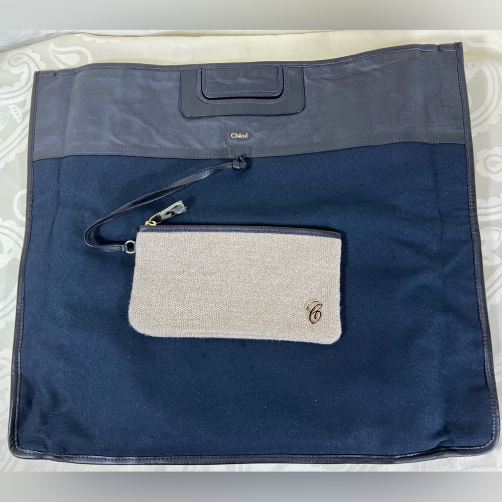 Chloé Tiger Leopard Reversible XL Tote & Pouch Set - Picture 12 of 16